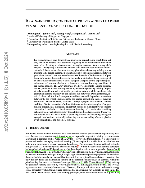 Brain-Inspired Continual Learning