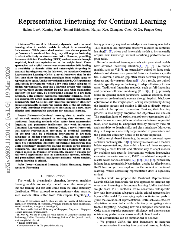 Representation Finetuning